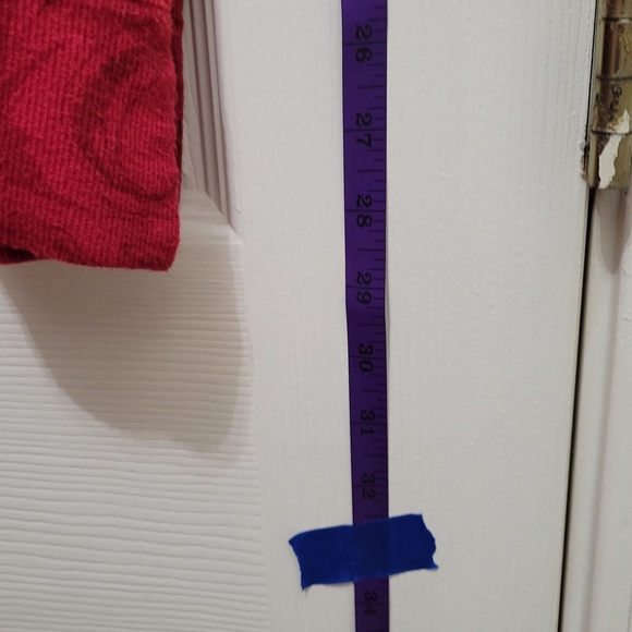 Athleta Red Patterned Crew Neck Sweater - Picture 3 of 11